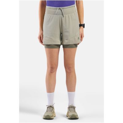 9. Damen-2-in-1-Shorts Odlo X-ALP TRAIL 5 INCH, grau