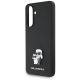 5. Karl Lagerfeld Saffiano-Hülle mit K&C-Metalllogo für Samsung Galaxy A56, Schwarz