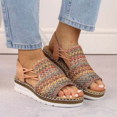 6. Bequeme Rieker W RKR669 mehrfarbige Sandalen