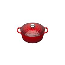 Le Creuset Signature Apvalus Topf 20 cm Rot