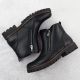 14. Schwarze Damen-Leder-Boots im Worker-Stil Rieker 78556-00