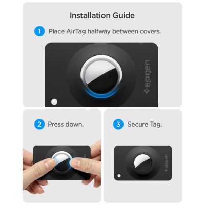 11. Spigen AirFit 2 2er-Pack Hülle für Apple AirTag 1/2 – Schwarz