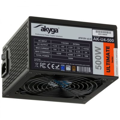 7. Akyga AK-U4-500 Netzteilmodul 500 W 20+4 Pin ATX Schwarz