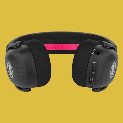 3. GAMIAC HS71 Kabelgebundenes Gaming-Headset mit Kopfbügel, USB Typ-C, Schwarz