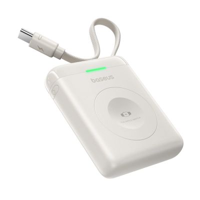 2. Baseus EnerFill FW11 5W Powerbank für Apple Watch mit integriertem Kabel – Weiß