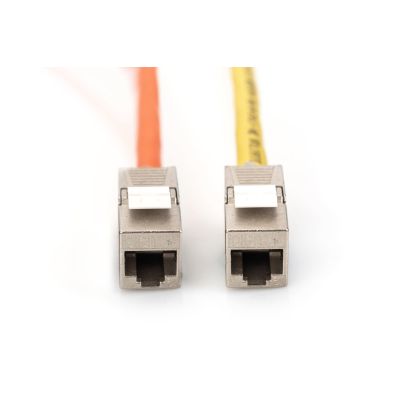 9. Keystone-Buchse RJ45 (8P8C) Kat. 6A, STP, geschirmt, werkzeuglos, Stahl, 24 Stück.