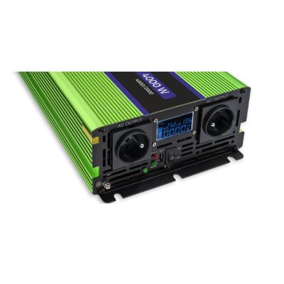 6. QOLTEC Monolith-Spannungswandler | Batterieladung | USV | 2000 W | 4000 W | 12 V auf 230 V | Reiner Sinus | LCD