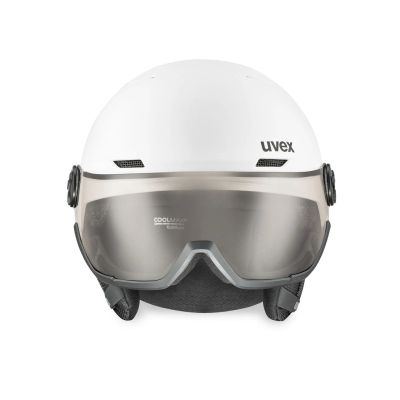 4. Skihelm UVEX Wanted Visor pro V, weiß matt