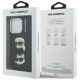 8. Karl Lagerfeld FW Grained Karl & Choupette Heads Pins Hülle für iPhone 16 Pro Max - Schwarz