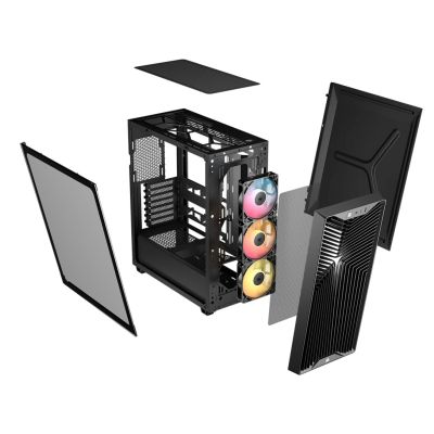 7. Corsair 3200D RS ARGB Mid-Tower Smoked Gehäuse
