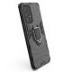 4. Ring Armor Tough Hybrid Case Cover + Magnethalter für Samsung Galaxy A73 schwarz