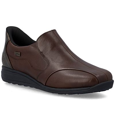 Rieker 47259-27 bequeme braune Damen-Lederschuhe