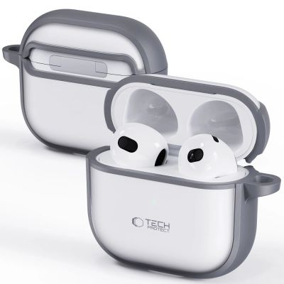 7. Tech-Protect Slim Hook-Hülle für AirPods 4 – Grau
