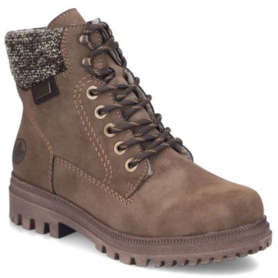 Bequeme braune Trapperstiefel für Damen von Rieker, Modell Y7621-25