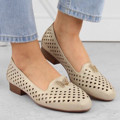 4. Durchbrochene Schuhe M.Daszyński W SAN35 Gold