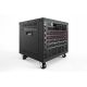 4. 8U AVS-Rack, 420 x 507 x 460 mm Gewindebohrungen, Rollen, bl