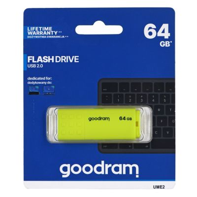 GoodRam UME2 UME2-0640Y0R11 USB-Stick (64 GB; USB 2.0; gelb)