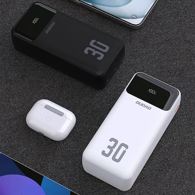 6. Dudao K15MAX 30000mAh PD 22.5W Powerbank mit integrierten Kabeln - Schwarz