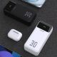 6. Dudao K15MAX 30000mAh PD 22.5W Powerbank mit integrierten Kabeln - Schwarz