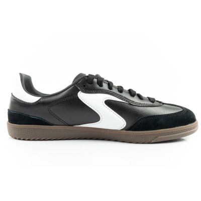 4. Skechers Kickoff Damen Sportschuhe Sneakers Schwarz Leder