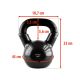 28. HMS KNV12 SCHWARZE Kettlebell aus Gusseisen mit Vinylbeschichtung 