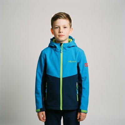 3. Trollkids Kids Kristiansand Jacket blau/marineblaue Softshelljacke (320-117)