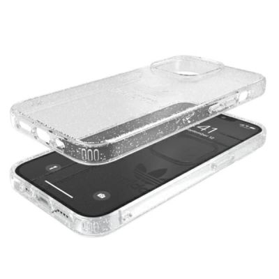 7. Adidas OR Protective Clear Case Glitter für iPhone 13 Pro / iPhone 13 - Transparent Silber