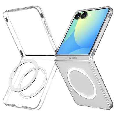 2. Spigen AirSkin Mag MagSafe Case für Samsung Galaxy Z Flip 7 - Klar und Weiß