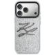 3. Karl Lagerfeld IML Glitter KL Diamond Logo Hülle für iPhone 17 Pro - Silber