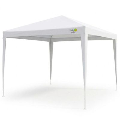 4. Gartenzelt-Pavillon PE 3x3x2,45 m Weiß Saska Garten