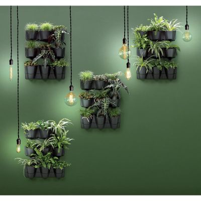 34. Vertikales Gartenblumenbeet, hängend, Anthrazit