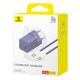 8. Baseus GaN5 30W USB-C EU-Wandladegerät mit lila Kabel , Baseus Dynamic 3 USB-C 100W 1m - Lila