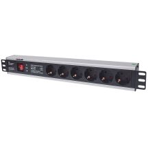 Intellinet 713962 PDU 6-fach Steckdosen-Stromverteilereinheit 1,5 HE Schwarz