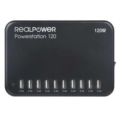 RealPower Power Station 120 Smartphone, Tablet Schwarz Wechselstrom intern