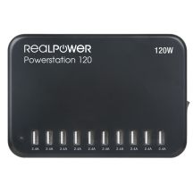 RealPower Power Station 120 Smartphone, Tablet Schwarz Wechselstrom intern
