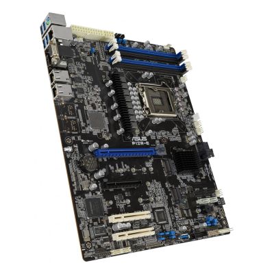 2. ASUS P12R-E Server-Mainboard LGA-1200, C256, 4 DIMM-Steckplätze, 1 PCIe x16-Steckplatz, 3 PCIe x8-Steckplätze, 2 M.2-Steckplätze, 2 x Intel® I210AT + 1 x Management-LAN-Anschluss, ATX