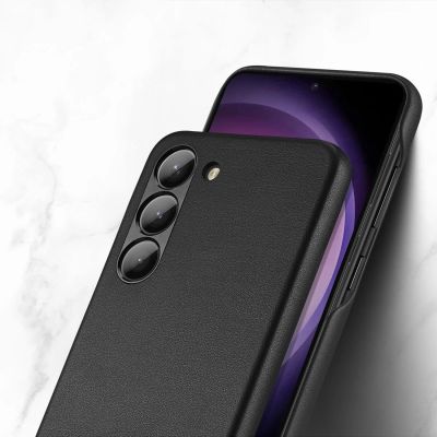 6. Dux Ducis Grit Hülle für Samsung Galaxy S23+ elegante Hülle aus Kunstleder schwarz