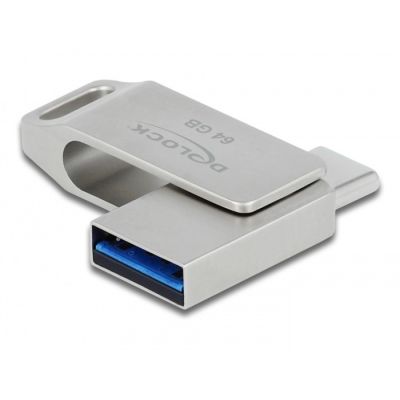 4. DeLOCK USB-C + USB-A 5 Gbit/s 64 GB – Metallgehäuse
