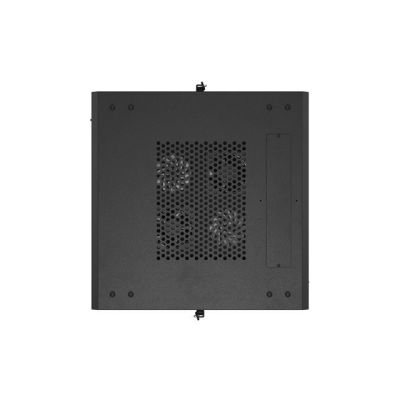 7. Stand-19" 15U 600x600 Rack-Einbauschrank, schwarz, perforierte Türen, Lanberg (Bausatz)