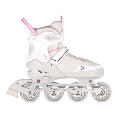 7. NH18188A 2-in-1 GRAU-ROSA GRÖSSE L (39–43) HOCKEY-INLINE-SKATES MIT AUSTAUSCHBAREM HOCKEY-SCHLITTSCHUH