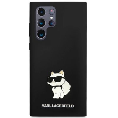 3. Karl Lagerfeld Choupette-Silikonhülle für Samsung Galaxy S24 Ultra – Schwarz