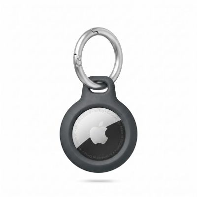 6. Tech-Protect Rough Hülle für Apple AirTag mit Ring – Schwarz