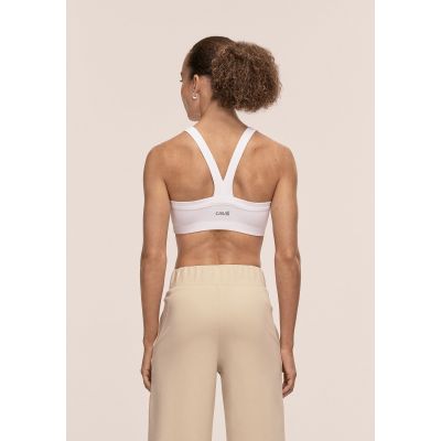 4. CASALL Damen Sporttop mit definiertem Rippstrick, Weiß