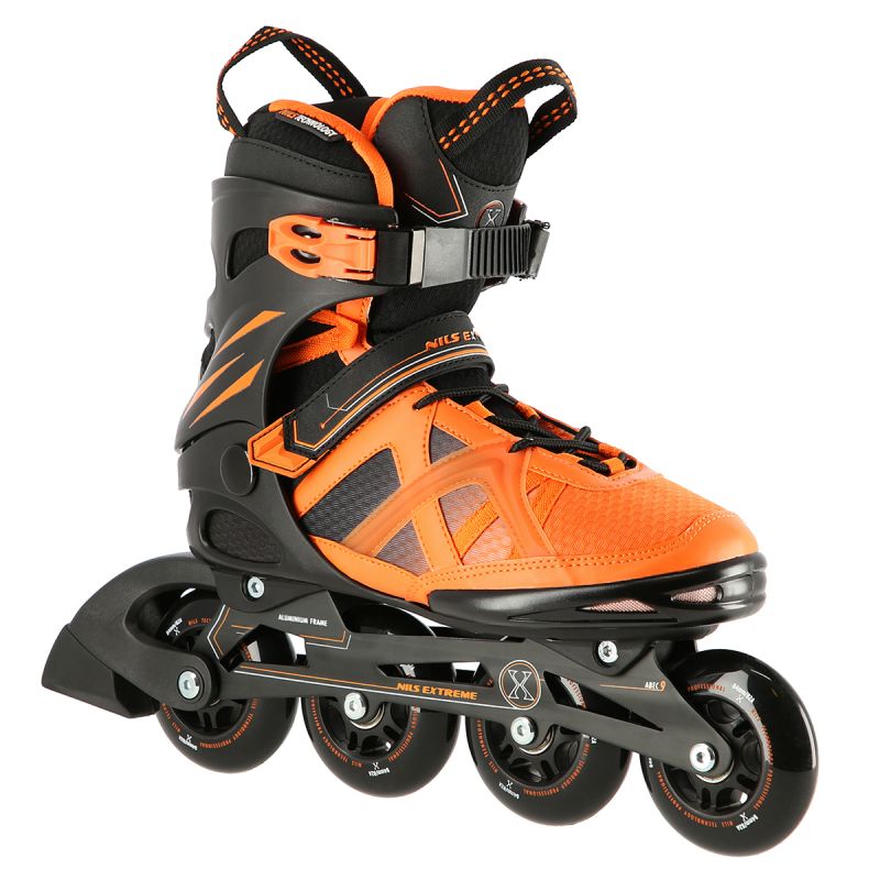 NILS Extreme NA14112 Rollschuhe, schwarz und orange, Größe 39