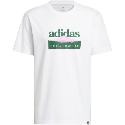 2. adidas Sportsman Mountain Graphic Herren-T-Shirt Weiß KC9254
