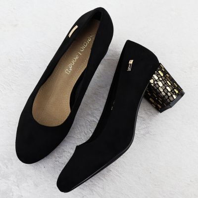 16. Sergio Leone W SK314D Wildleder Pumps mit Absatz Schwarz