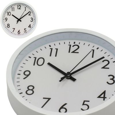 6. PP Wanduhr 20 cm Weiß