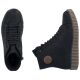 5. Schwarze, gefütterte Plateau-Ankle-Boots für Damen, Modell Rieker Y4308-00