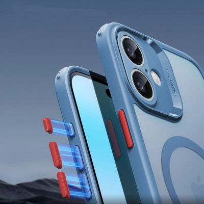 6. ESR Classic Pro Set Halolock MagSafe Hülle für iPhone 16 – blau