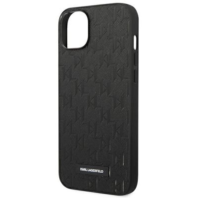 6. Karl Lagerfeld KLHCP14MSAKLHPK iPhone 14 Plus 6.7" Hardcase schwarz / schwarzes Saffiano Mono Metal Logo